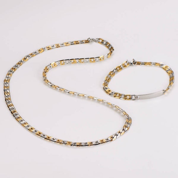 Ensemble Hommes Or / Argent ( à graver )