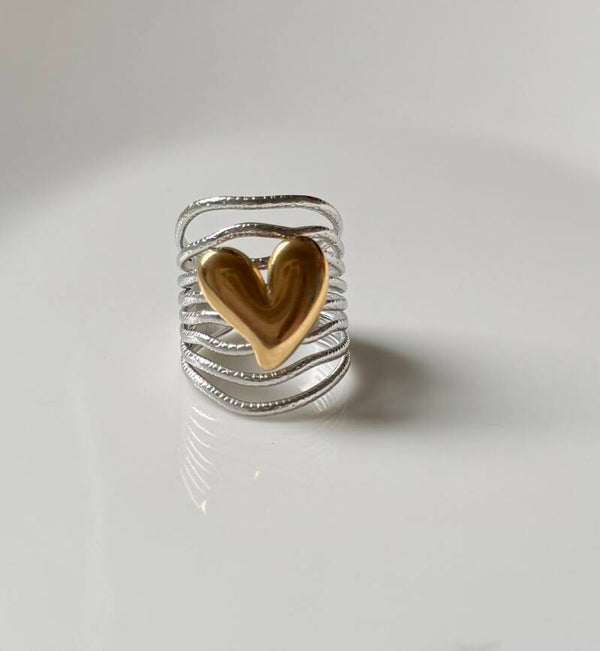 Bague Cœur Or / Argent