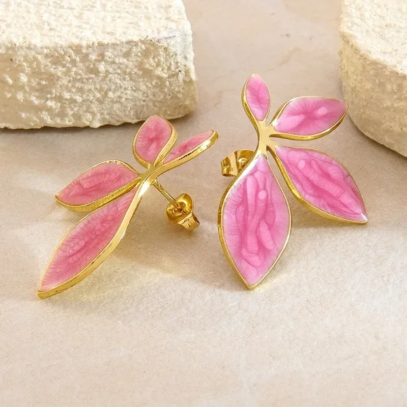 Boucles d’oreilles Mina rose