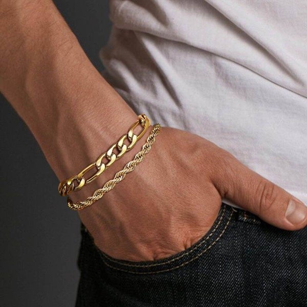 Bracelets Hommes Figaro/ cubaine ( or ou argent )
