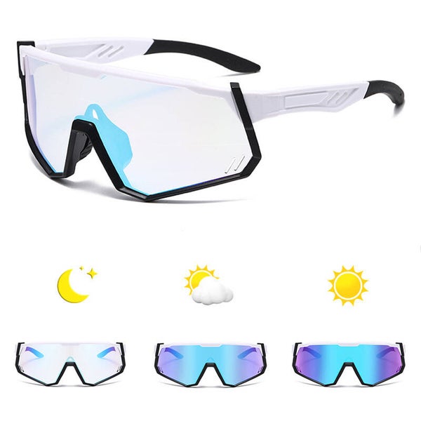 Lunette de cyclistes Photo chromique reflet bleu