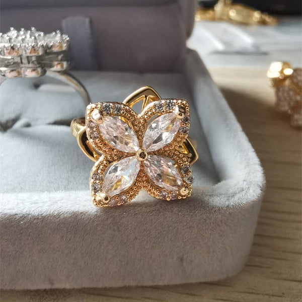 Bague fleur Rotatif 💎