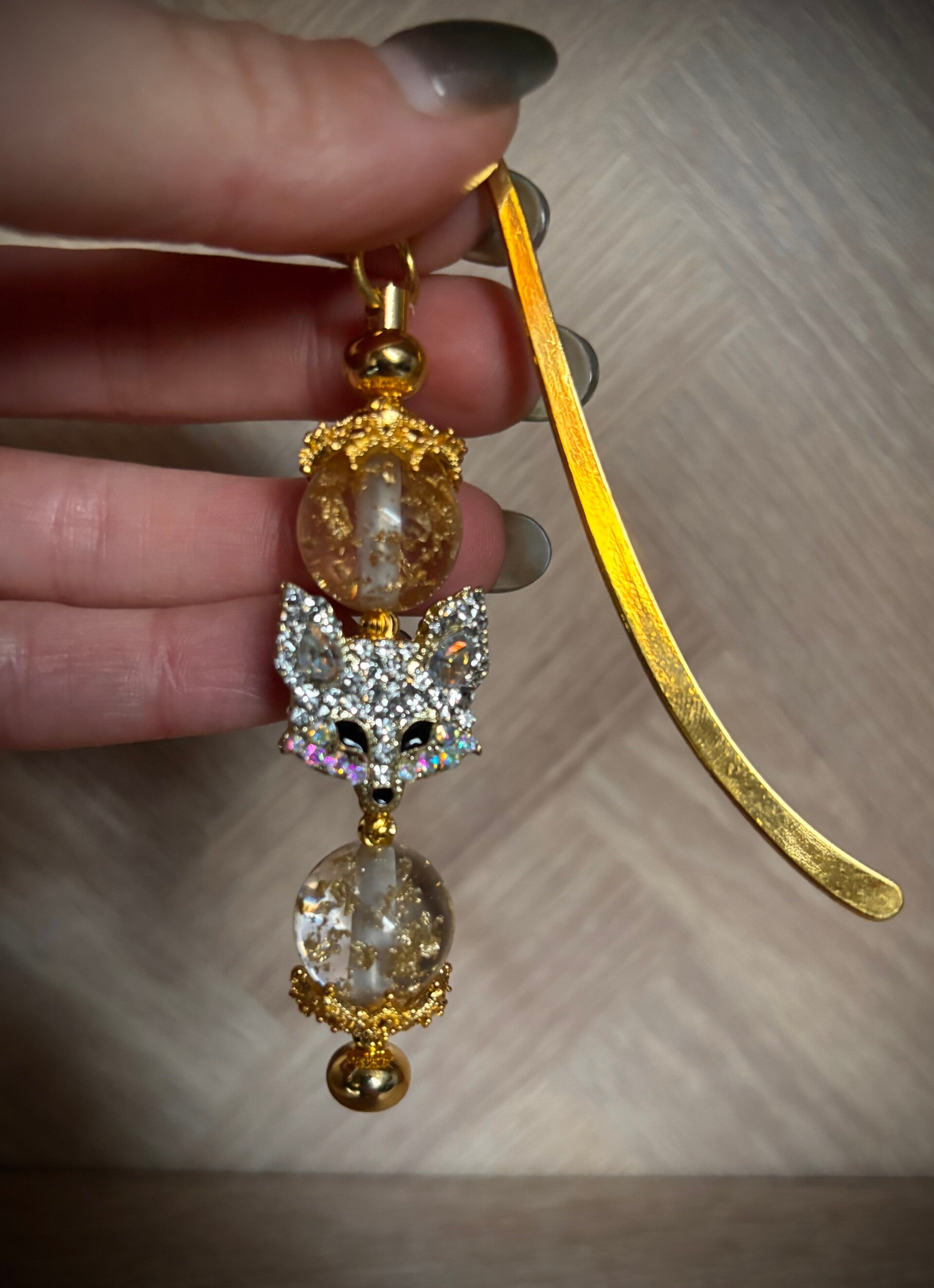 Luxe vos boekenlegger GOUD