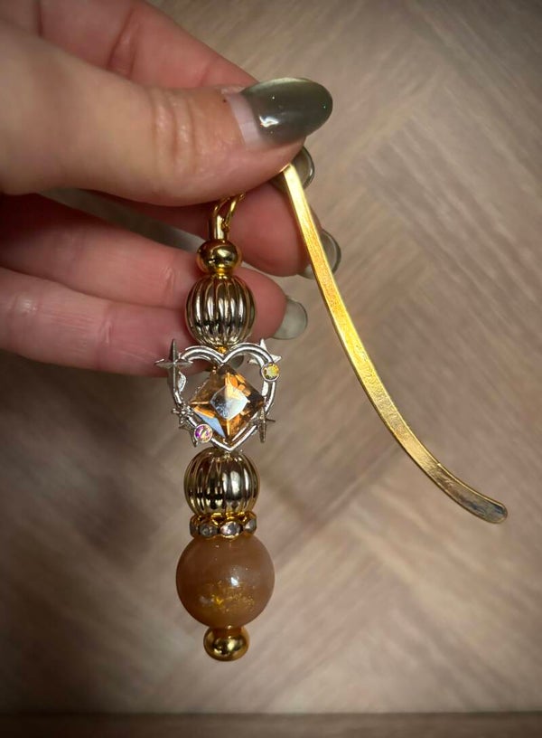 Luxe Hart boekenlegger GOUD