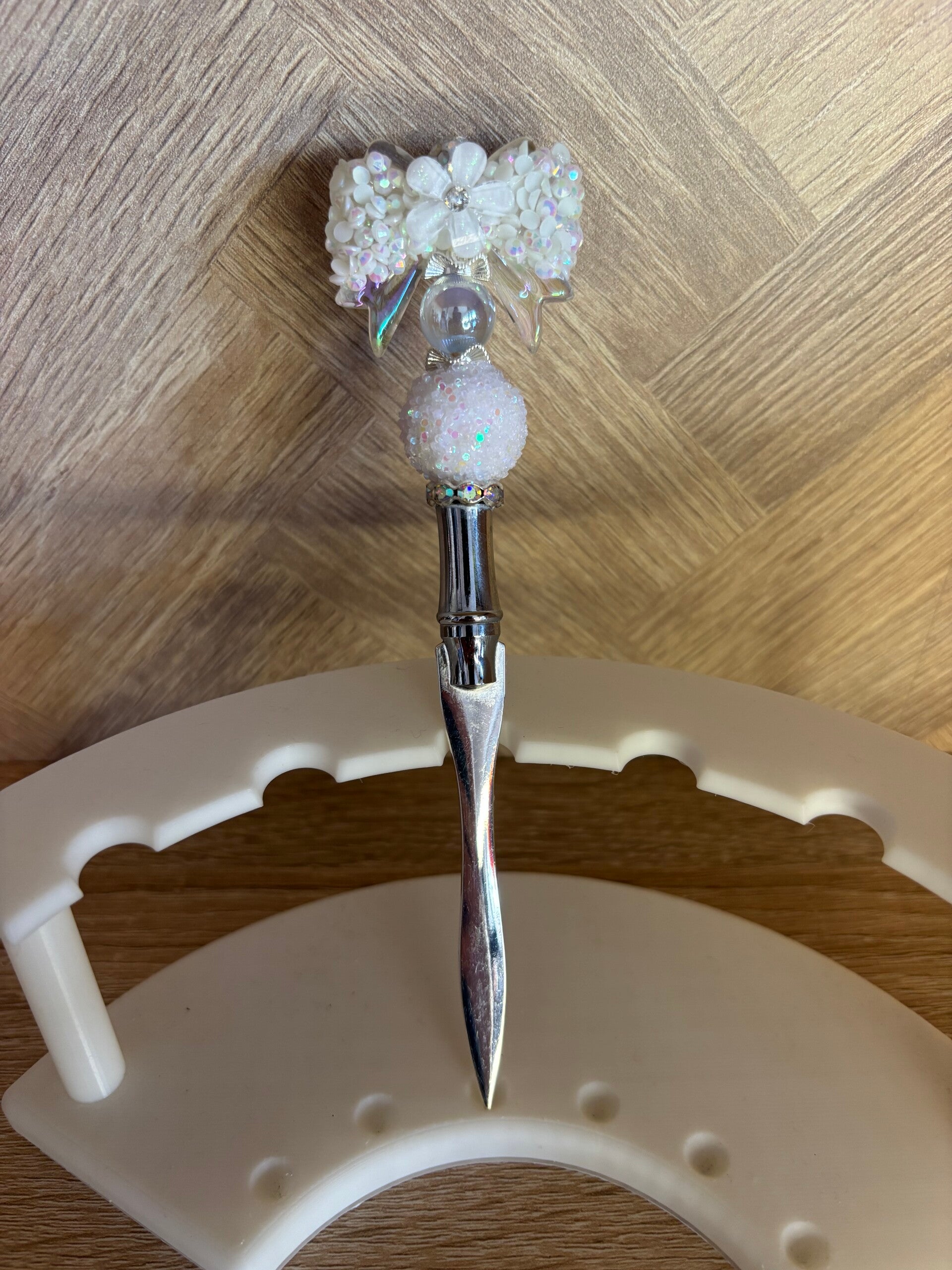 Zilver Briefopener Witte strik