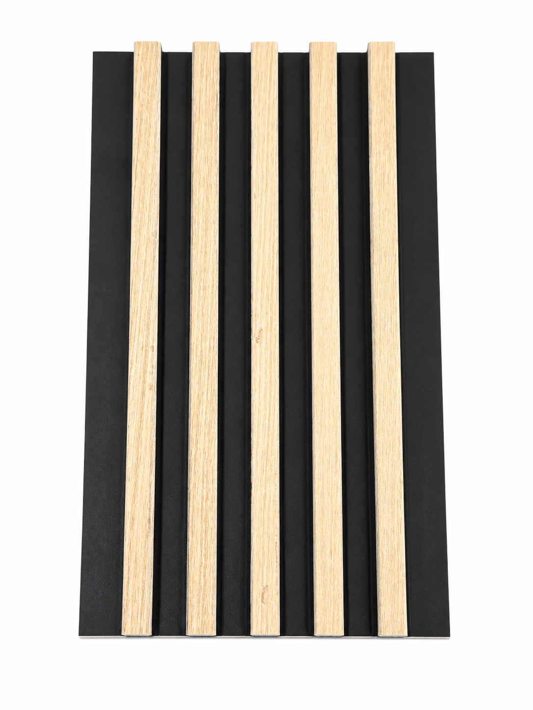 Natural Oak & Black Batten Panel