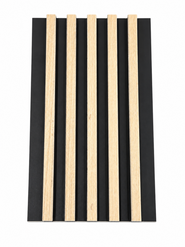 Natural Oak & Black Batten Panel