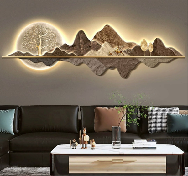 Golden Peaks LED Wall Art