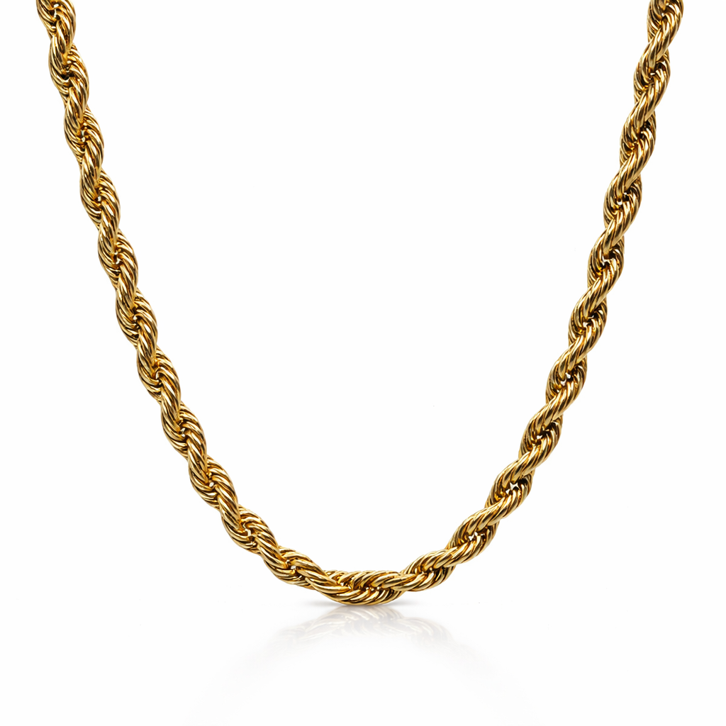 Gold Rope Chain Necklace