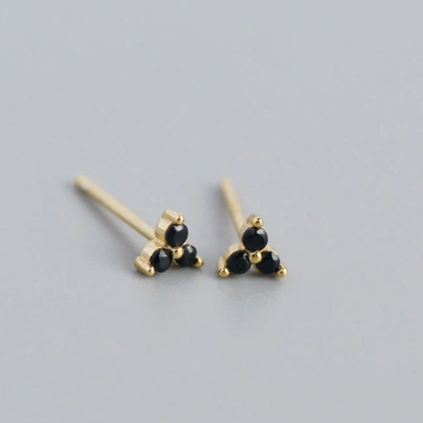 Black Zircon Studs
