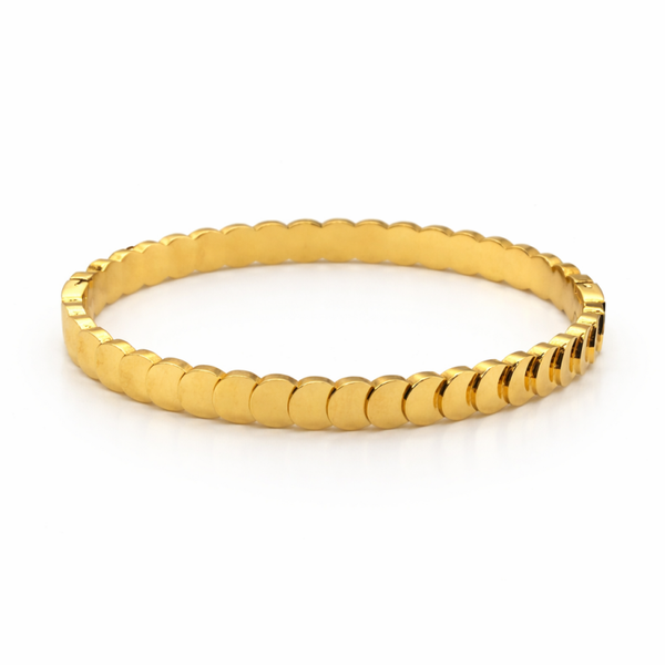 Gold Semi Circle Detail Bangle