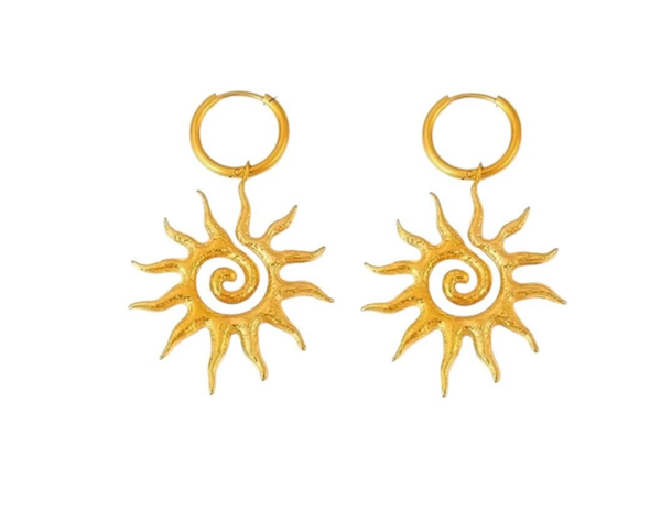 Swirl Sun Hoops