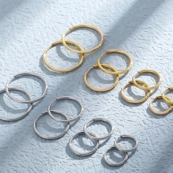 Simple Silver Hoops