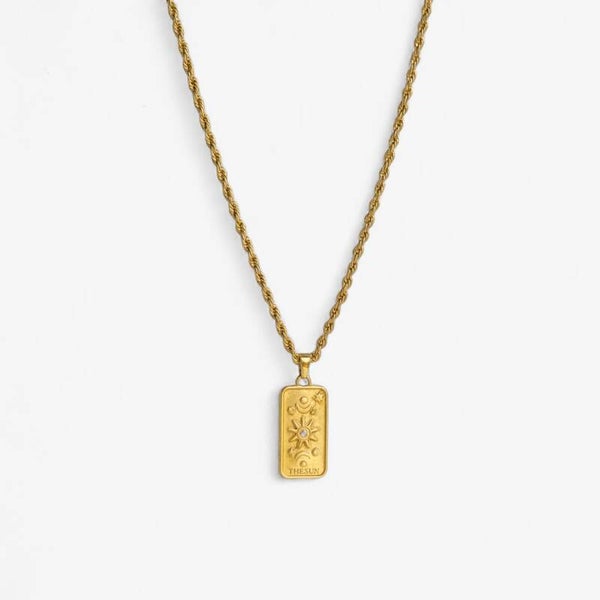 Gold Celestial Tarot Necklace