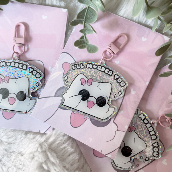 Meme Cat Sensei Keychain