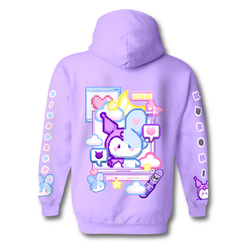 STOCKED | Hoodie Cinnabun & Angry Bunny  | Purple | Unisex