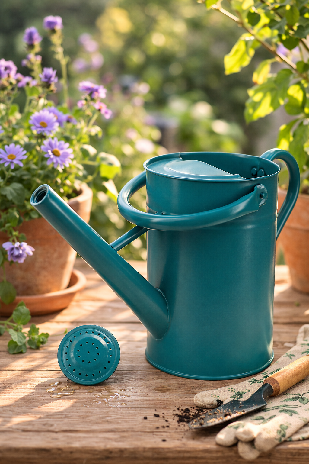Stalen Gieter (4,5 liter) Groenblauw