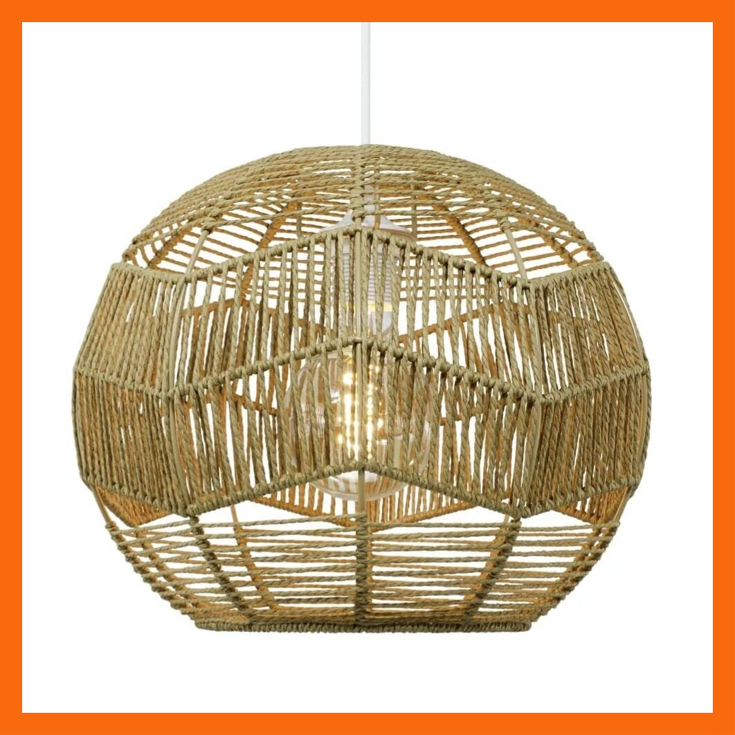Boheemse rotan hanglamp - groot