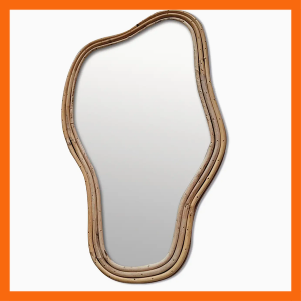Spiegel 'Yasmina' - Organische vorm gm L45 H75cm - Rotan