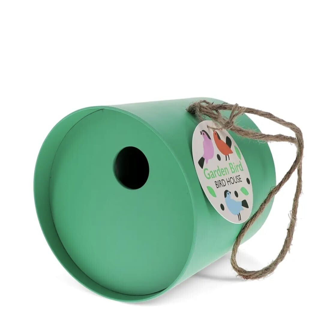 Rond vogelhuisje van bamboevezel – groen