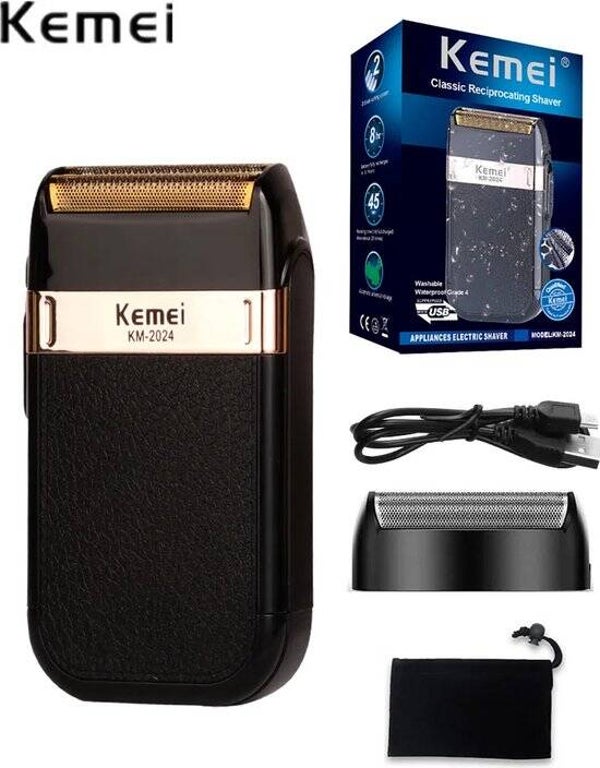 KEMEI KM-2024 Elektrisch Scheerapparaat – Zakformaat & Draagbaar