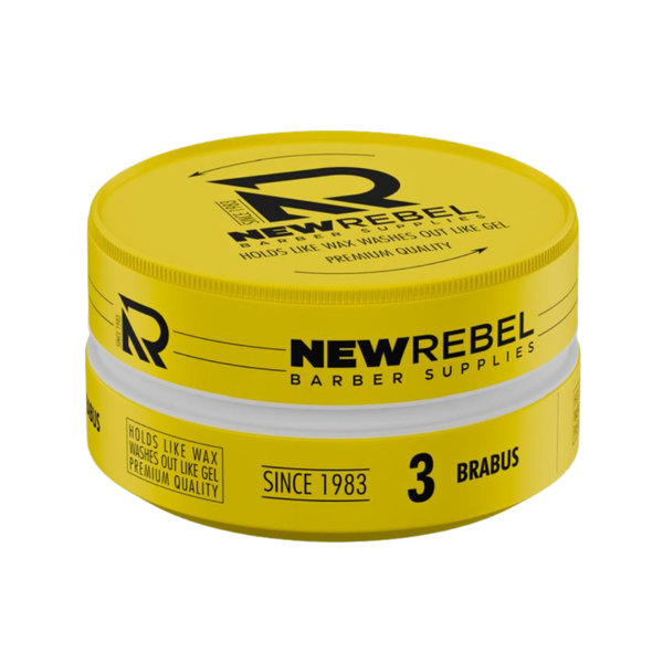 NEW REBEL Brabus Hair Wax Ultimate – Sterke Hold & Makkelijk Uitwasbaar – 150 ml + Styling Kam- Haar Wax Mannen