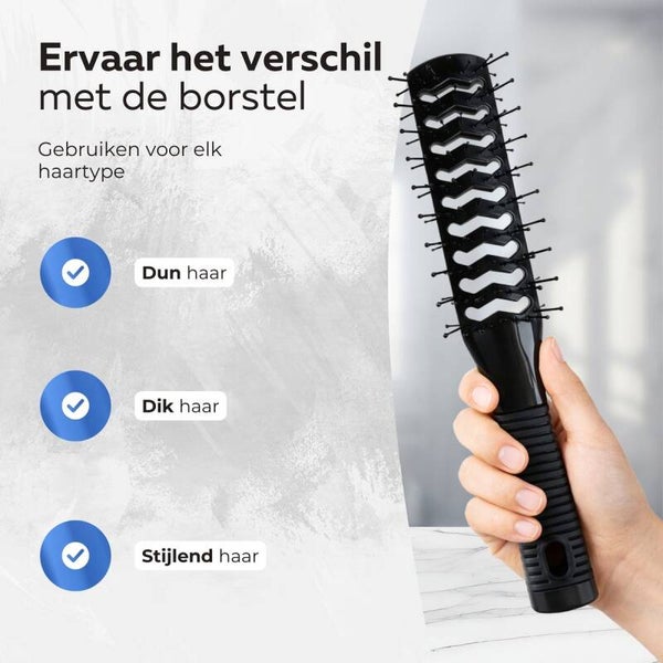 COCHO Vented Ronde Föhnborstel – Hittebestendig – Zwart