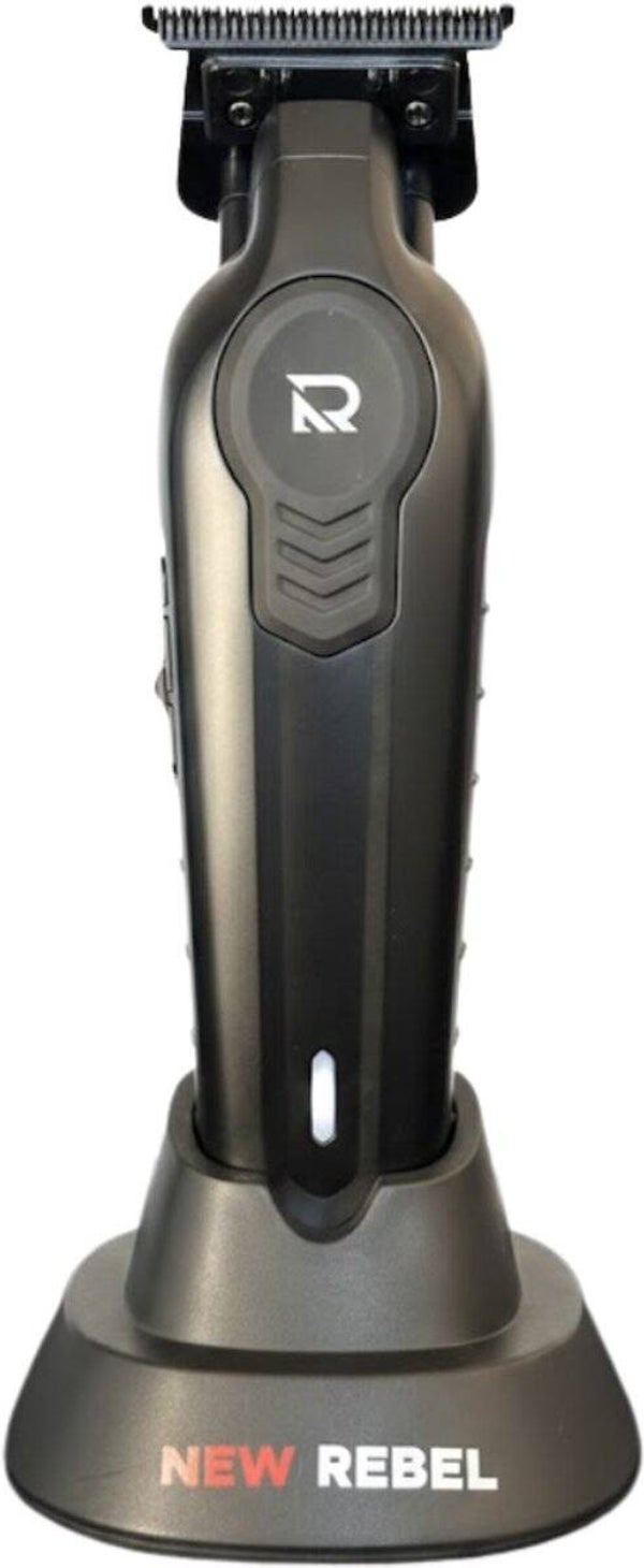 NEW REBEL Professional Barber Trimmer - Baardtrimmer - Carbonstalen T-Blade - Zwart - Trimmer Mannen