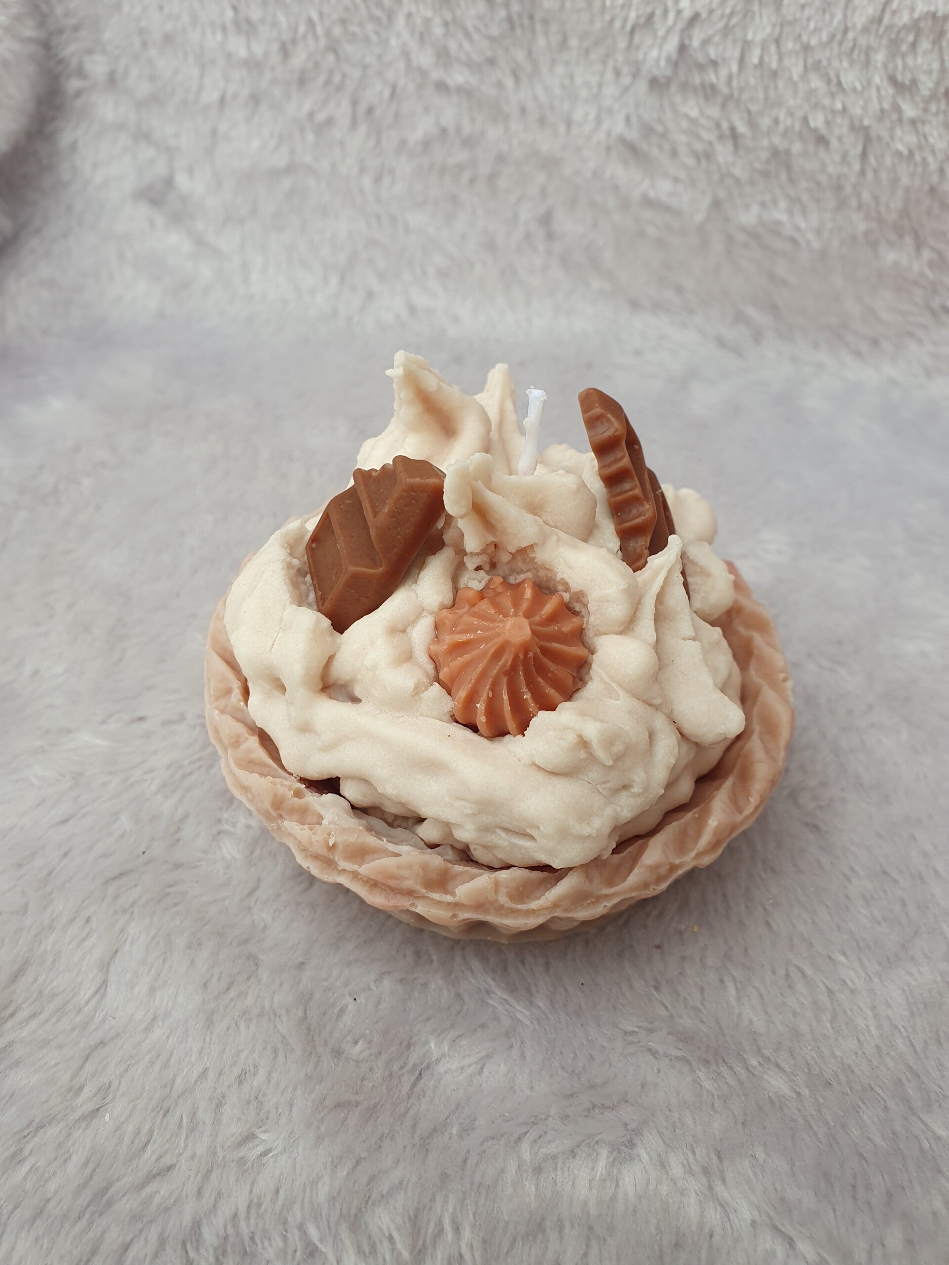 Muffin Keks Schoko Kerze