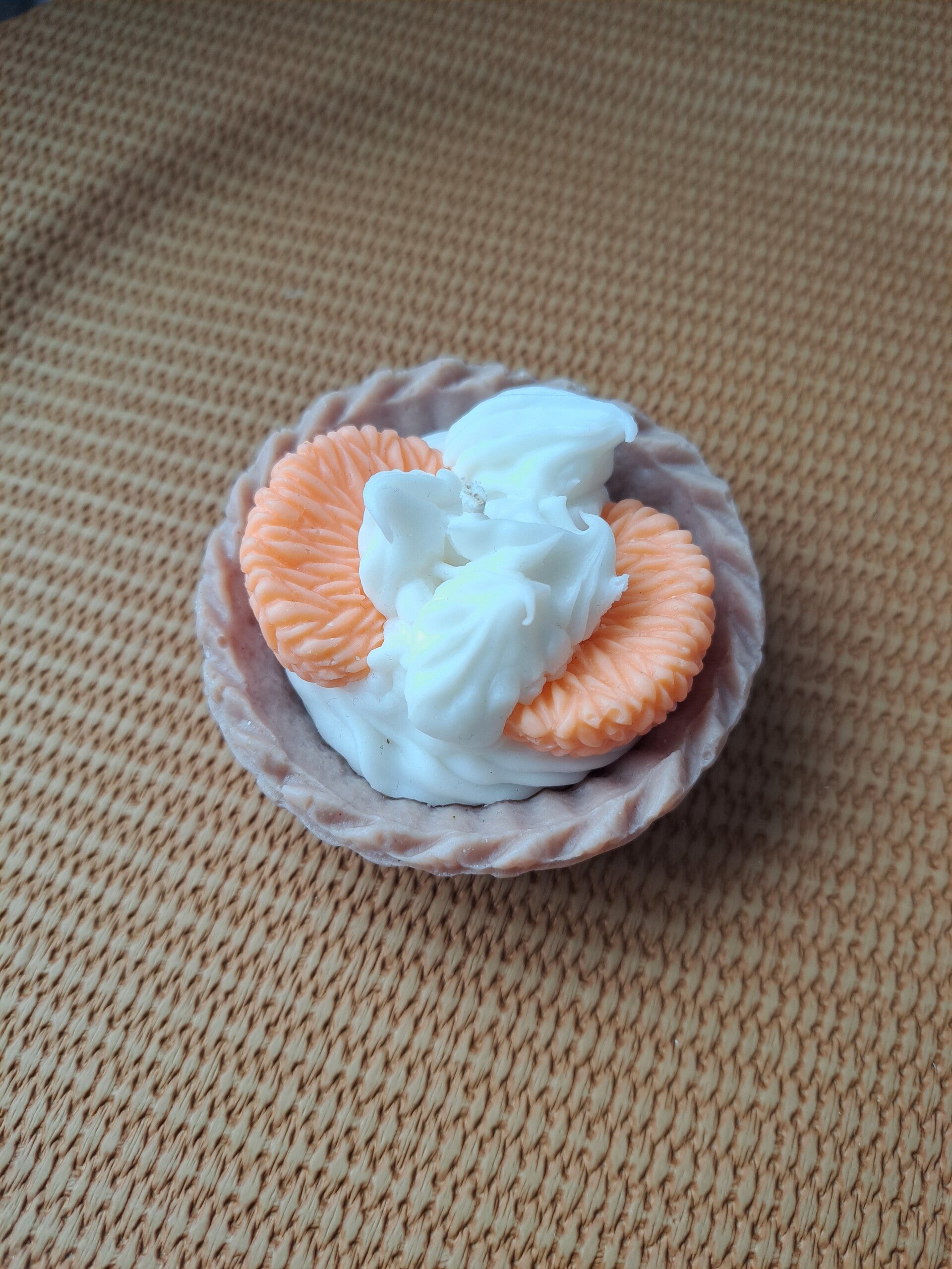 Muffin Keks Mandarine Kerze