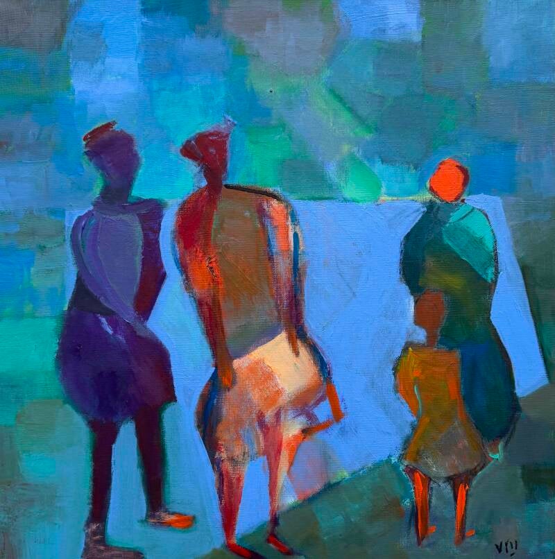 Lotgenoten - acryl op doek 50 x 50 cm 