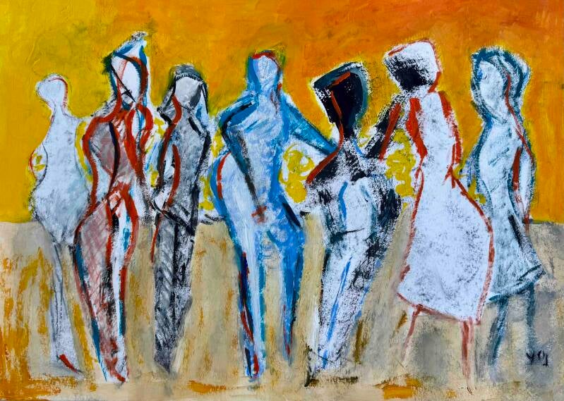 Nieuw Begin - acryl op papier 50 x 70 cm 