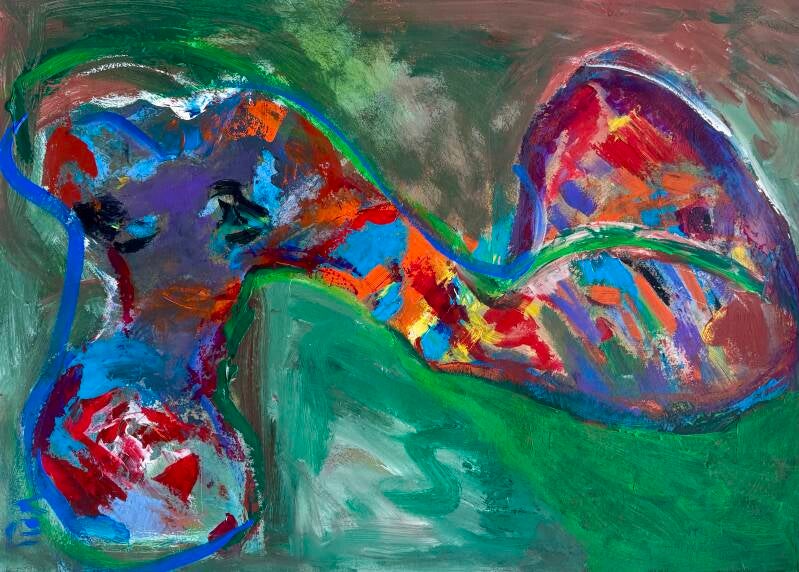 Zonder Titel - acryl op papier 50 x 70 cm 