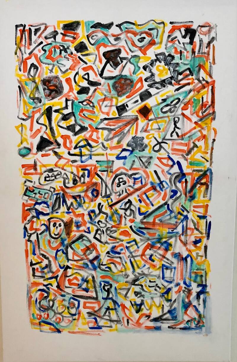 Chaos en Orde - acryl op doek 115 x 75 cm 