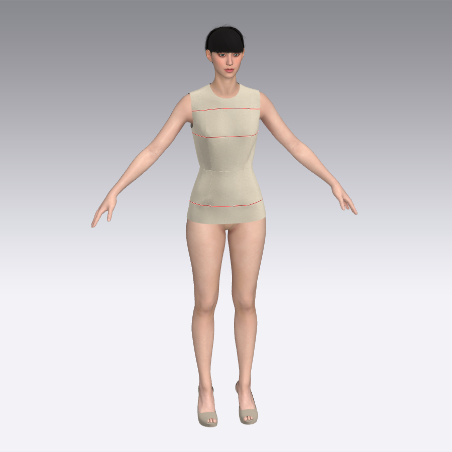 Base Buste Esmod avec pince poitrine épaule