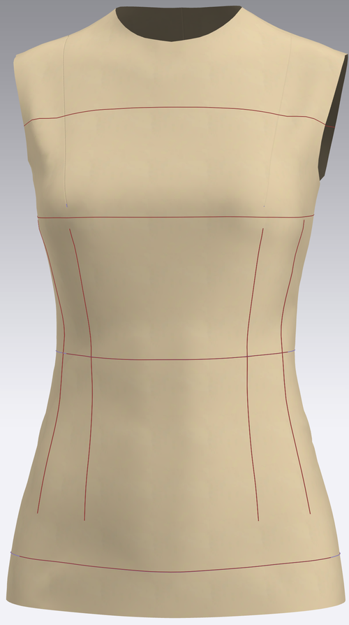 Base de buste femme avec pince poitrine à l’épaule