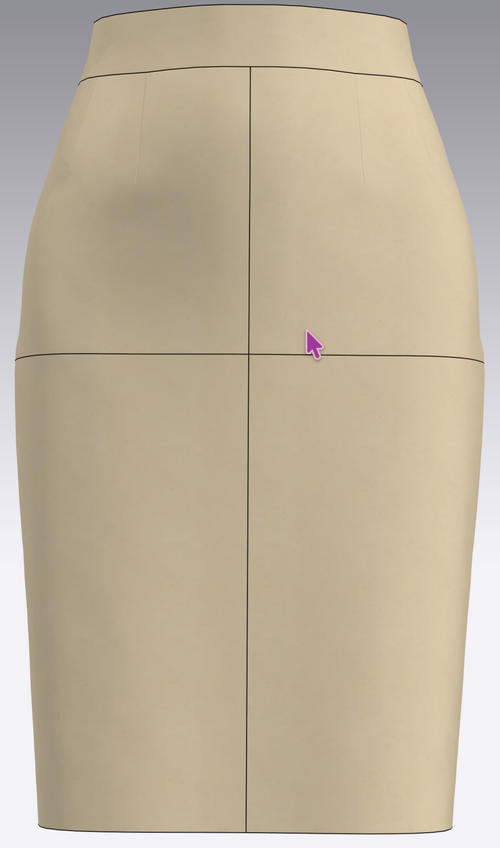 Jupe de base femme réalisée en coupe à plat
