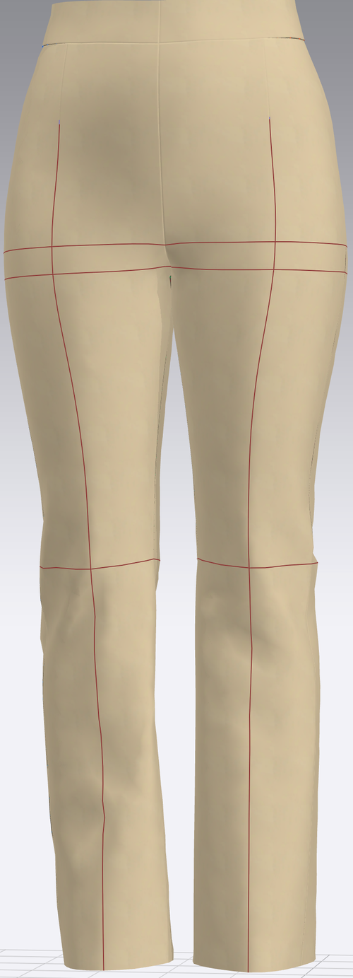 Pantalon de base femme réalisé en coupe à plat