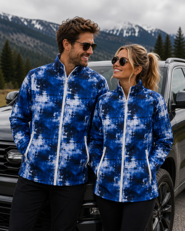 Blue Grunge Sports Jacket