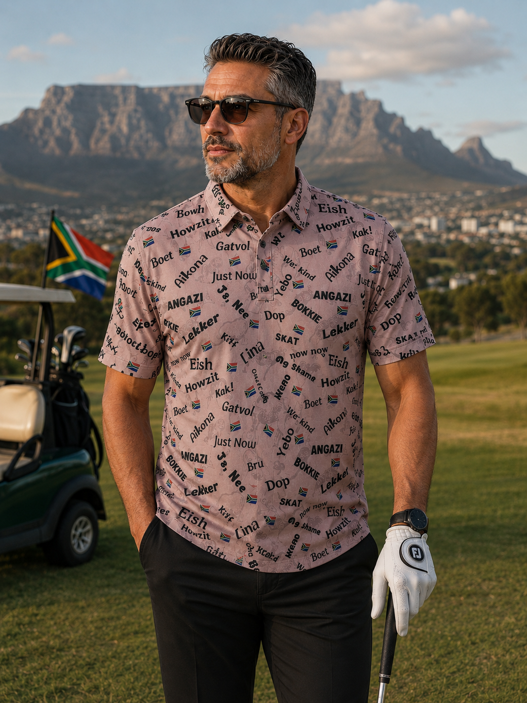 SA Slang Golf Shirt