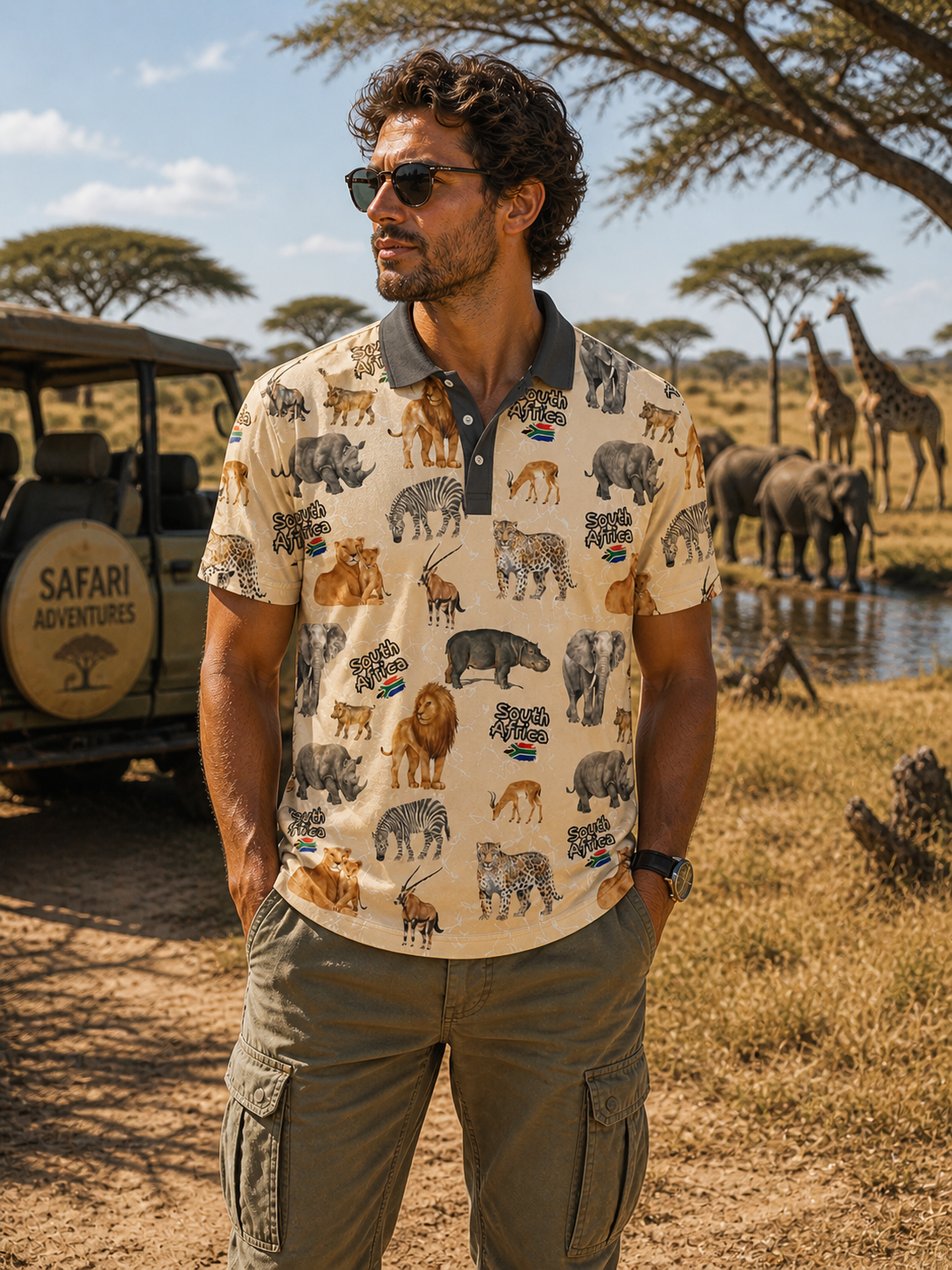 SA Animals Golf Shirt