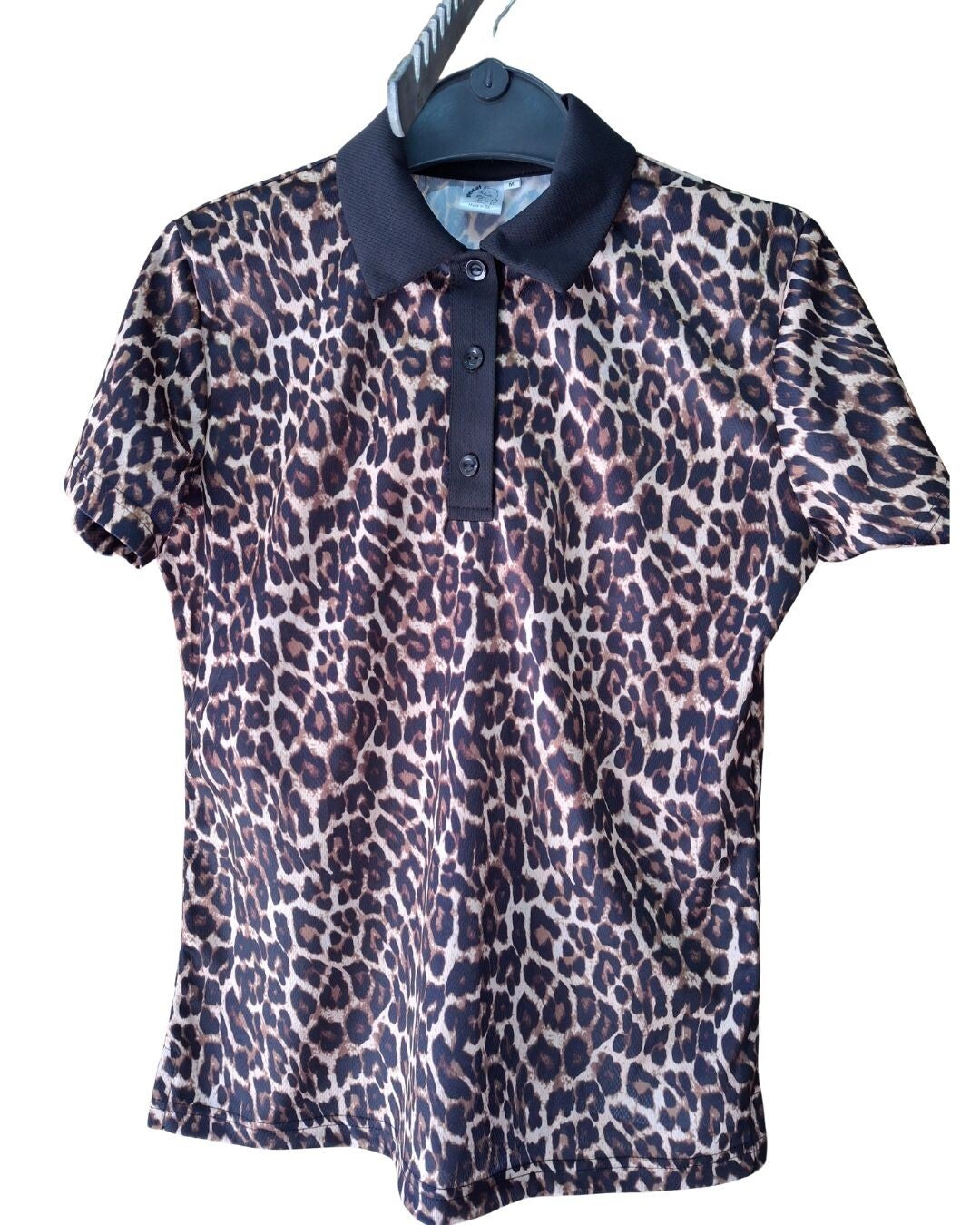 Womens Golf Shirt Leopard Print