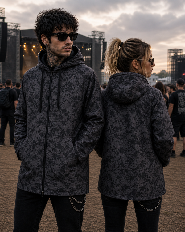 Unisex Skulls Water Repellent Windbreaker