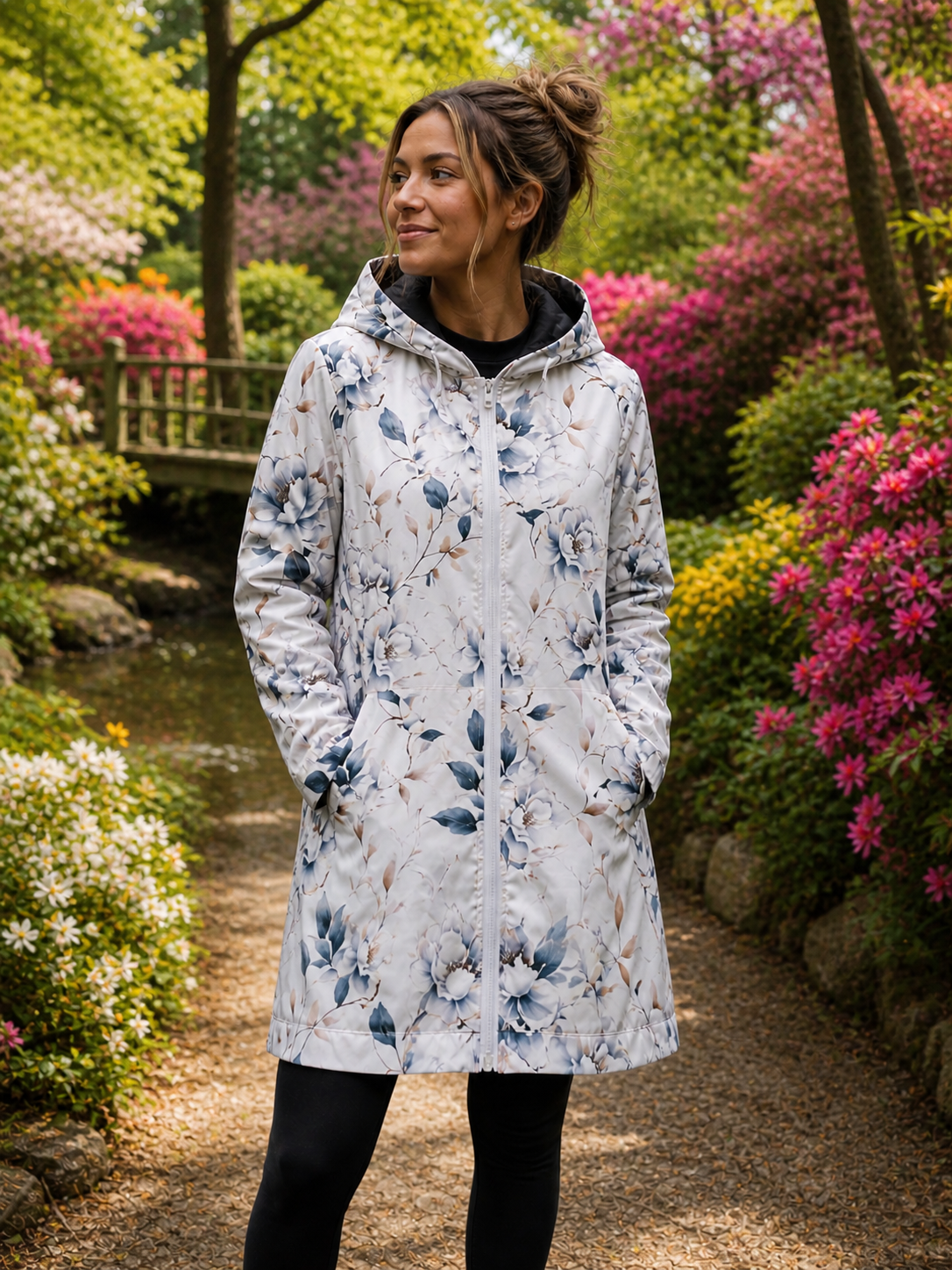 Winter Blossom Water Repellent Windbreaker