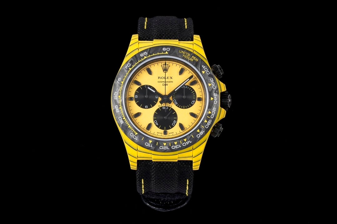 Rolex Diw Colección Exclusiva – Edición Personalizada en Fibra de Carbono –  (Bumblebee)​Serie Cosmograph Daytona​