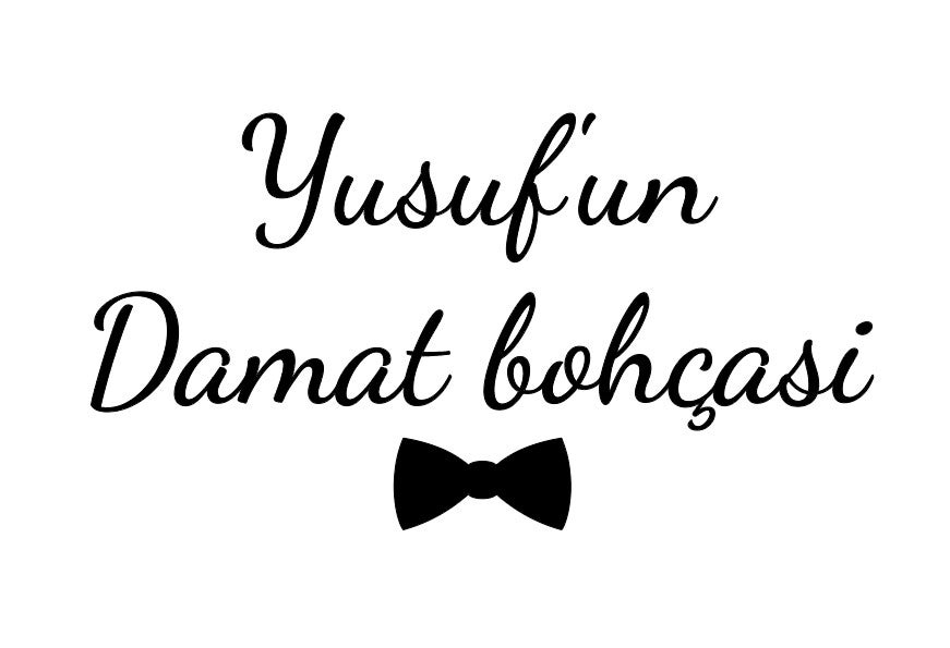 Gepersonaliseerde Vinyl Sticker – Damat Bohçası