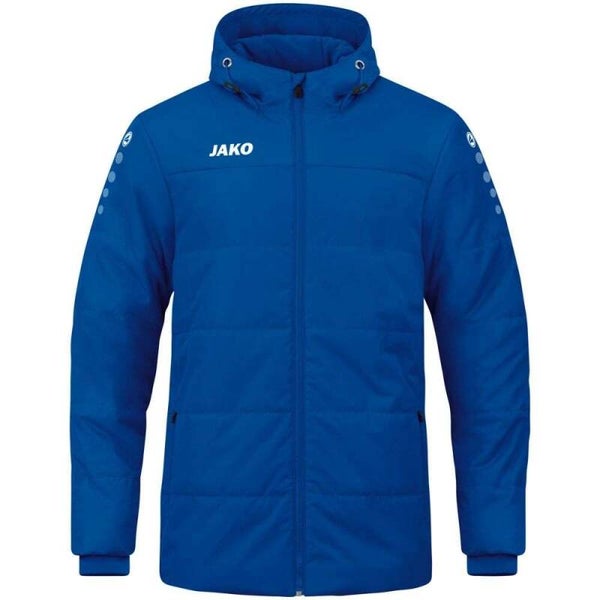 Jako Coachjacke Team mit Kapuze Kinder Herren blau