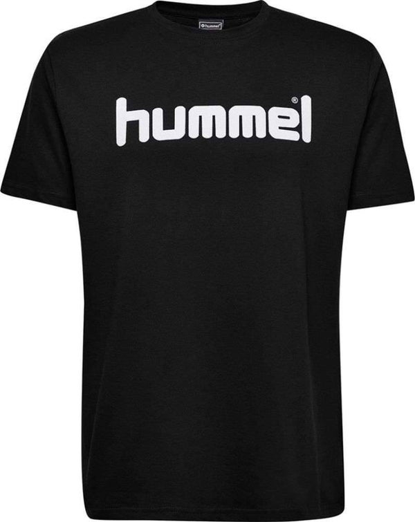 Hummel Baumwolle Logo T-Shirt Herren schwarz