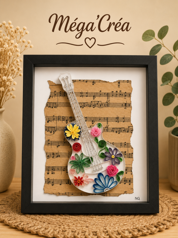 CADRE EN QUILING GUITARE 🎸