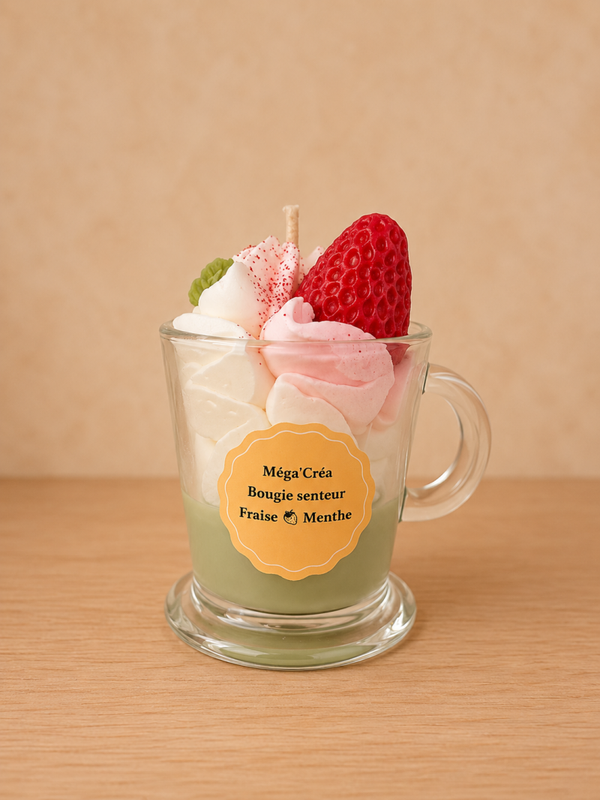 BOUGIE FRAISE ET MENTHE